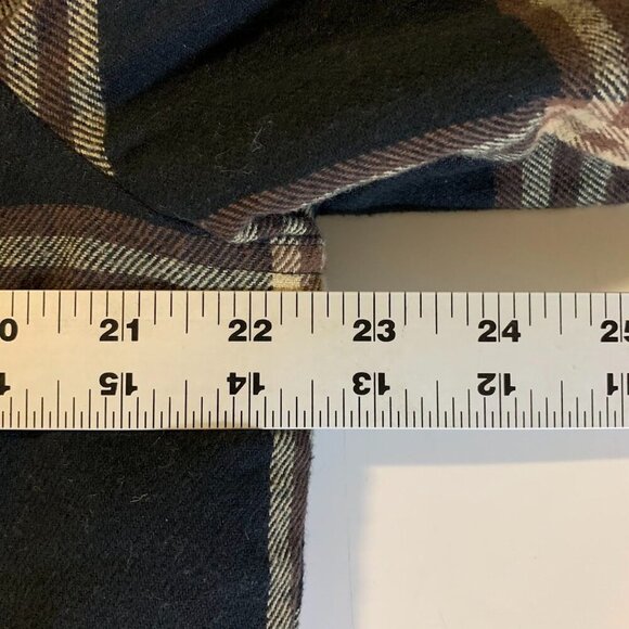 Empyre Men's Plaid Sherpa Lined Cotton Button Up Long Sleeve Shacket Size M - Picture 11 of 12